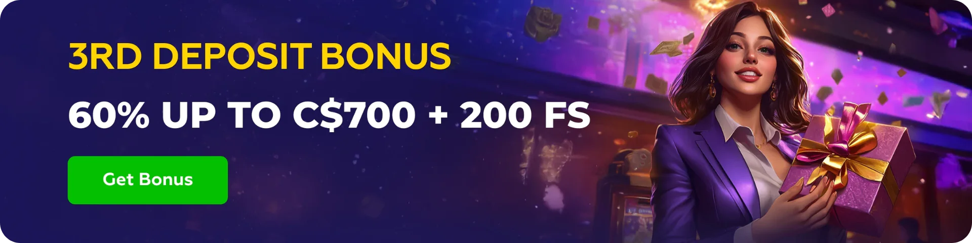 Playfina Casino Third Deposit Bonus