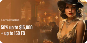 Third Deposit 50% up to C$15000 + 150 FS