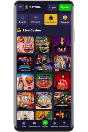 Playfina Casinos Live Casino