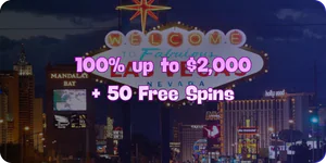 Second Deposit Bonus 100% up to $2,000 + 50 FS