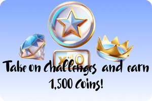 Take on Challenges and earn 1,500 Coins CasinoLab