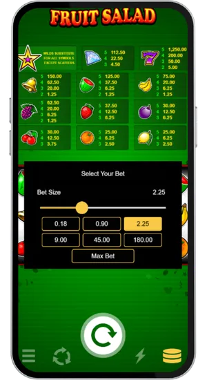 Adjust the bet
