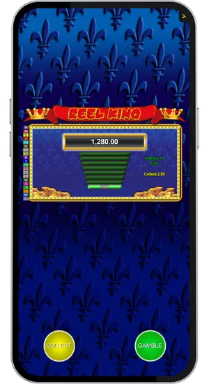 Gamble ladder screen with collect and risk options displayed