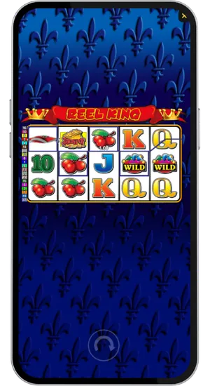 Line win result displayed on the reels with winning symbols