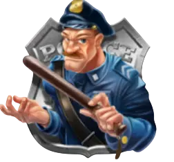 Policeman symbol Cops and Robbers
