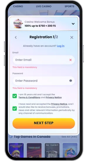 Register step