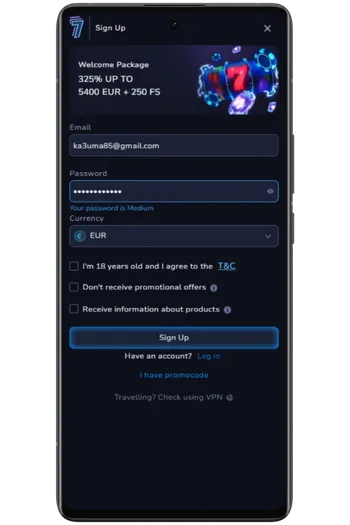 Create an account
