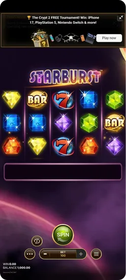 Starburst Slot Base Game