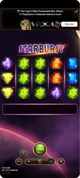 Starburst Slot Gem Symbols Grid